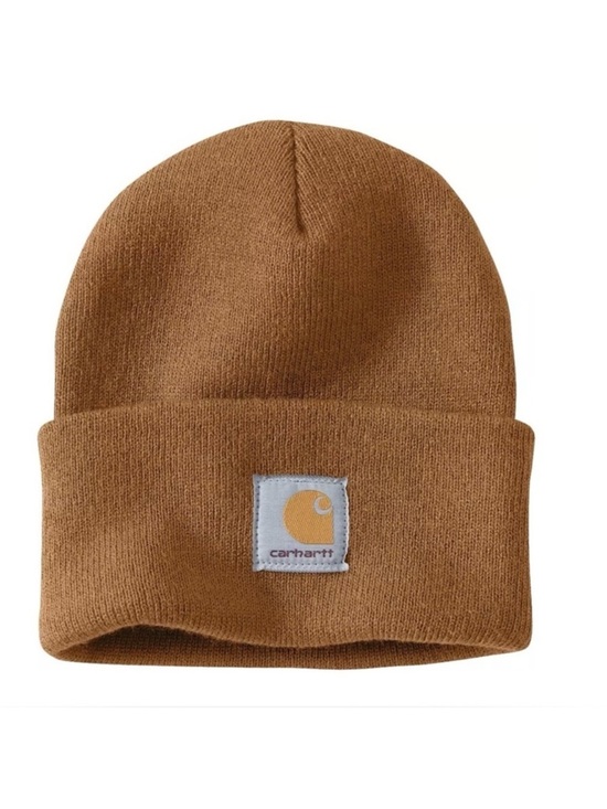 Carhartt Other - Carhartt A18 Acrylic Watch Hat Knit Cuffed Beanie Brown  One Size Winter Pull On